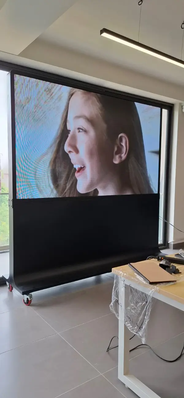 Indoor LED screen on a mobile stand